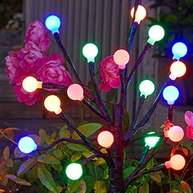 Lámpara de exterior con forma de árbol duradera de luz solar para el jardín del hogar (K) Hugtrwg Para estrenar