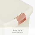 thumbnail image 5 of 40 Liter / 10.6 Gallon Hybrid Slim Kitchen Step Trash Can with Secure Slide Lock, Cream Plastic, 5 of 6
