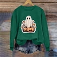 thumbnail image 5 of MexChoioe Women Long Sleeve Pullover Sweatshirt Crew Neck Halloween Front Graphic for Casual Fall Outings Sweatshirt, 5 of 6