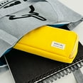thumbnail image 6 of Wrapables Large Capacity Pencil Case, 3 Compartment Pencil Pouch for Stationery Pens, Yellow, 6 of 6