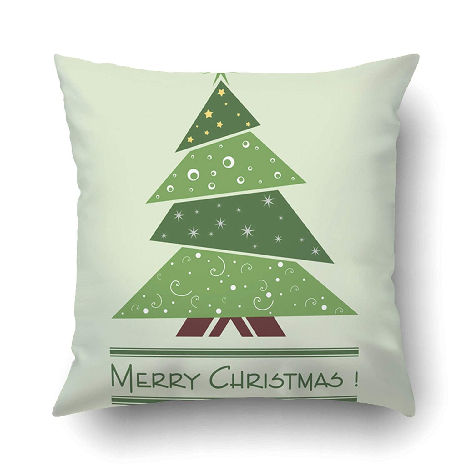 BPBOP Xmas Colorful Illustration With Decorated Green Christmas Tree