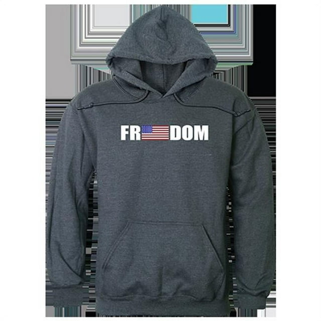 Rapid Dominance TS4-787-HCH-01 Freedom Graphic Pullover Sweatshirt, Heather Charcoal - Small