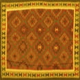 thumbnail image 1 of Ahgly Company Machine Washable Indoor Square Oriental Yellow Traditional Area Rugs, 8' Square, 1 of 4