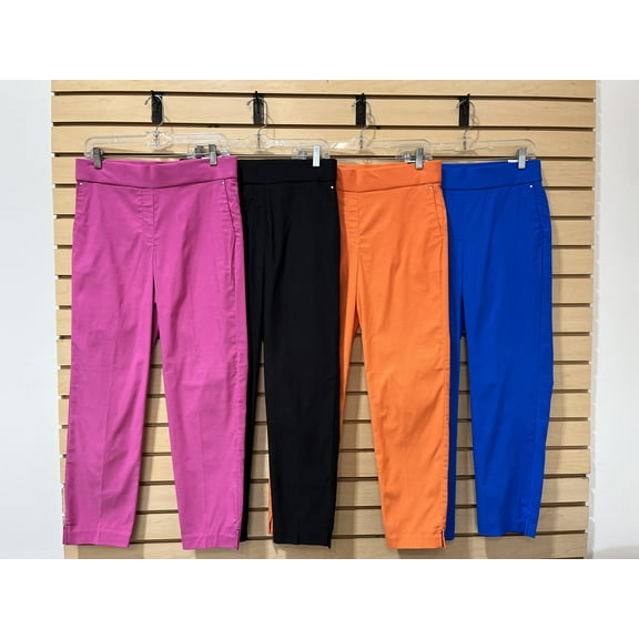 Counterparts ankle length front pockets slim leg pull on Pants , Raspberry , S