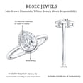 thumbnail image 5 of Rosec Jewels Certified Lab Grown Diamond Solitaire Ring 5x7 mm Pear Shaped - EF-VS Quality, 18K White Gold, US 11.00, 5 of 8