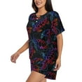 thumbnail image 2 of Lsque Sea Turtle Women's Short-Sleeved Pajama Set - 2 Piece Soft and Lightweight Sleepwear Set-Medium, 2 of 9