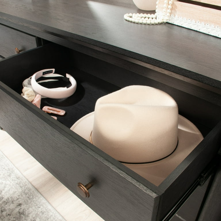 My Texas House Monroe 6-Drawer Dresser, Raven Black Oak Finish