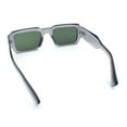 thumbnail image 7 of Mod Thick Plastic Minimal Plastic Retro Fashion Sunglasses Slate - Green, 7 of 7