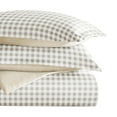 thumbnail image 2 of Duvet Cover Set - Ultra Soft & Breathable - Reversible Beige Gingham Check for Full/Queen Bedding by Comfort Canopy, 2 of 18
