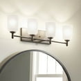 thumbnail image 3 of 45575BK Kichler Lighting Shailene - 4 Light Bath Vanity Approved for Damp Locations - with Transitional inspirations - 8.25 inches tall by 29.5 inches, 3 of 10