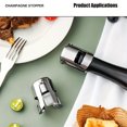 thumbnail image 4 of Silver creative wine bottle stopper, champagne stopper, sparkling wine preservation stopper, sealed leak-proof metal vacuum bottle stopper, wine accessory, 4 of 8