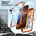 thumbnail image 2 of JETech Case for iPhone 17 Pro 6.3-Inch with Built-in Tempered Glass Screen Protector and Camera Control Button, Compatible with MagSafe (Orange), 2 of 6