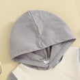 thumbnail image 5 of Okbabeha Toddler Baby Boy Summer Clothes Block Short Sleeve Hoodie Shirt Top and Shorts Casual 2Piece Outfit Set, 5 of 6