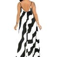 thumbnail image 7 of Women's Plus Size Wavy Hi Lo Print Maxi Dress, 7 of 7