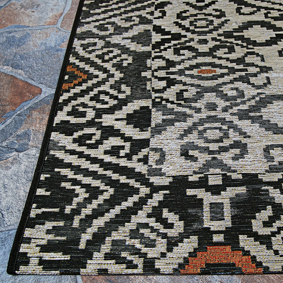 Couristan 8.5' x 13' Smoke Geometric Outdoor Rug