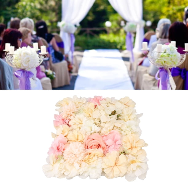 Panel De Pared De Flores Artificiales, Seda Rosa Rosa Hortensia 3d Fondo De Fondo De Flor Decoración De Pared Para Accesorios De Fotografía De Fiesta De Bodas De Bricolaje,