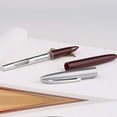 thumbnail image 4 of Lanxivi Hero 329 Fountain Pen, Stainless Steel, Fine Nib, Gold Arrow Pattern with 3 Pens, 4 of 7