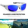 thumbnail image 4 of Joopin Wrap Around Sunglasses Men Women Polarized UV400 Square Fashion Sports Sun Glasses(Dark Orchid), 4 of 7