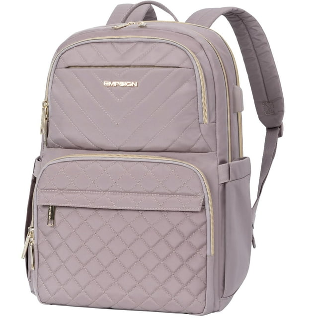 Mochila EMPSIGN para portátil de 15,6 pulgadas con carga USB, resistente al agua