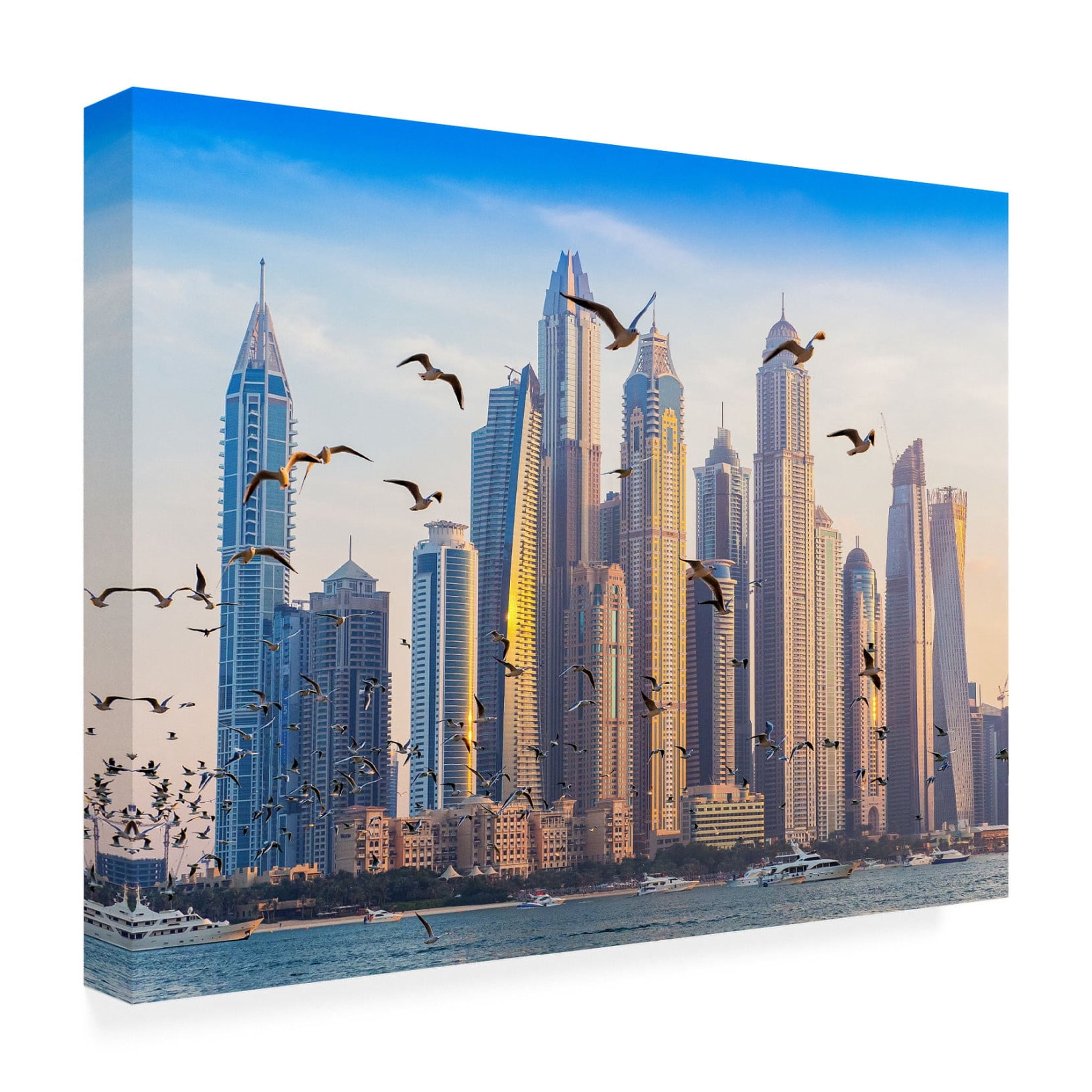 Canvas Wall Art - Liza Simonsson 'Birds View' Wall Art for Living Room, Bedroom, or Office Décor by Trademark Fine Art - 47 x 35 Inches