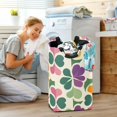 thumbnail image 5 of Yayeee Freestanding Laundry Hamper with Handle Collapsible Large Storage Basket for Clothes, Purple Clover Pattern, 5 of 7