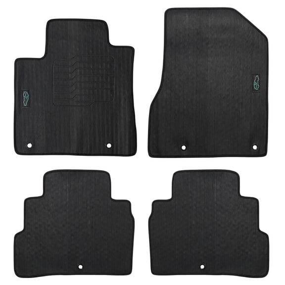 ecoMats All Weather Floor Mats For 2019 to 2024 Nissan Murano with Retention Clips - Front and Rear - Black