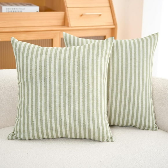 18x18 inch sage green 2 pack striped sage color 18x18 striped bohemian geometric linen stripe pattern cushion cover bohemian pinstripe pillow cover for sofa bed living room 18x18 inch sage green 2 p