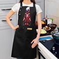thumbnail image 2 of 2 Pack Adjustable Bib Apron with Colorful Cartoon Character Design 2 Pockets Perfect for Cooking Kitchen Chef Use for Men & Women, 2 of 5