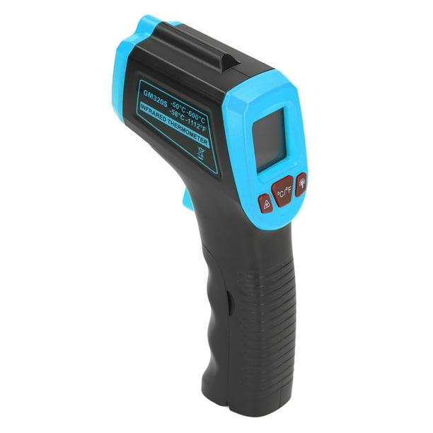 Pistola De Medición De Temperatura, Unidades Conmutables De Ahorro De Datos Portátiles Sin Contacto, Carcasa De ABS, Termómetro Infrarrojo Para Medición ANGGREK Azul