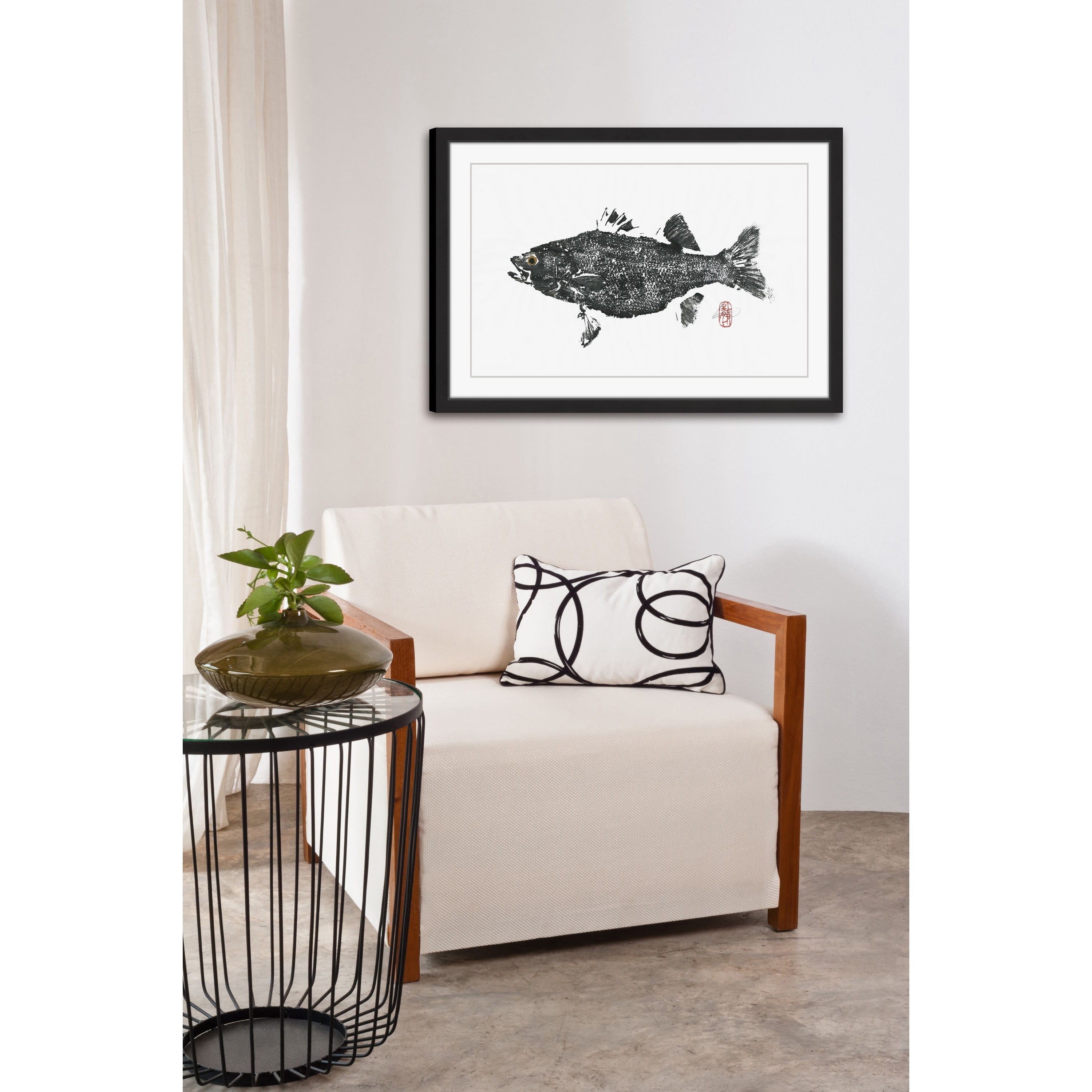 "Striped Bass" Framed Painting Print