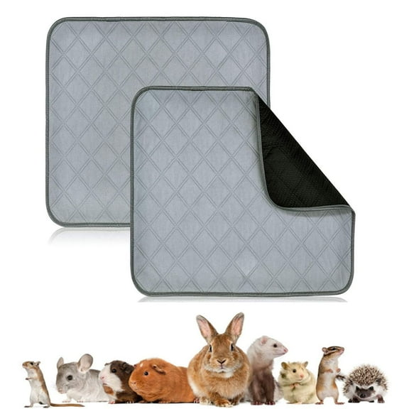 2 Pack Guinea Pig Cage Liners Waterproof Reusable& Anti Slip Guinea Pig Bedding Super Absorbent Pee Pad for Small Animals