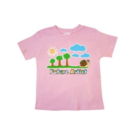 

Inktastic Painting Snail Future Artist with Trees and Clouds Gift Toddler Boy or Toddler Girl T-Shirt