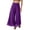 13# Purple, variant on Women Flowy Chiffon Wide Leg Split Palazzo Pants High Waist Sheer Layered Trousers Lightweight Ankle Pants White XL
