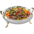 thumbnail image 3 of MONIPA Round Chafing Dish Stainless Steel Chafer Roll Top Chafer Catering Buffet Warmer Set for Home and Restaurant, 3 of 9