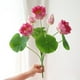 thumbnail image 5 of Arreglo floral artificial de loto, nenúfar falso, flores de seda decorativas para el hogar, mesa de comedor, mueble de TV, decoración de pecera, centro de mesa floral artificial para el, 5 of 6