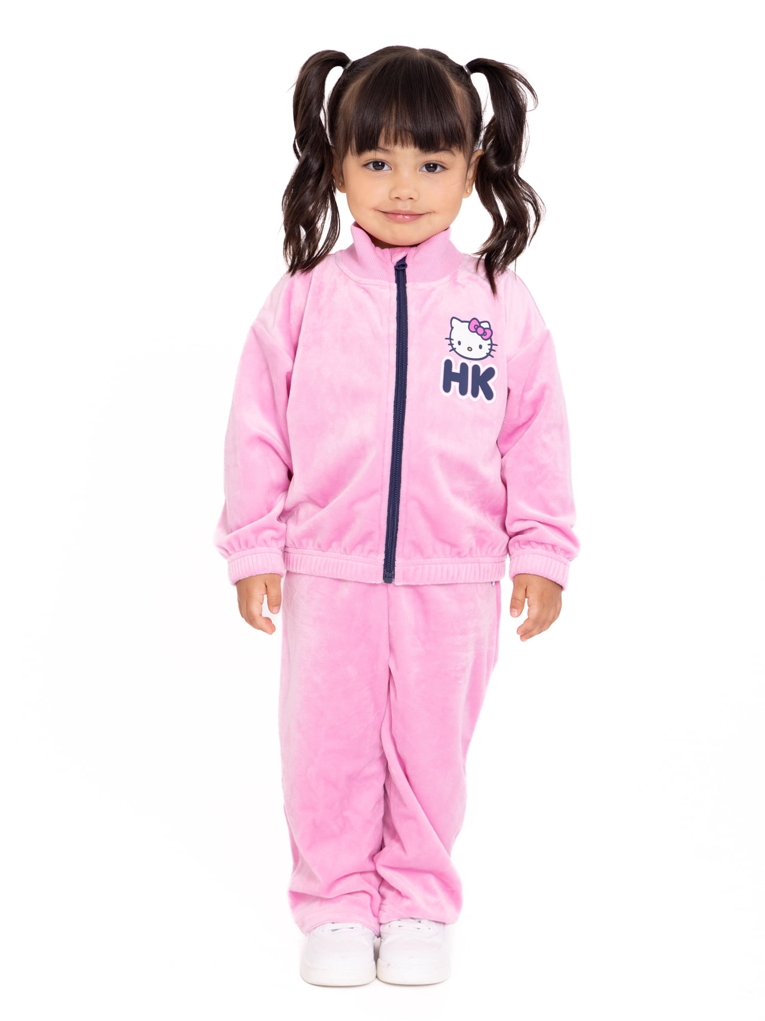 Hello Kitty Toddler Girls Velour Track Jacket and Flare Pants Set, 2-Piece, Sizes 12M-5T