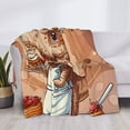 thumbnail image 3 of Cauagu Dinosaur Baking Delight Pattern Fleece Throw Blanket, Horizontal Fleece Bedding Home Decor for Couch & Bed All Season Use-80"x60", 3 of 6