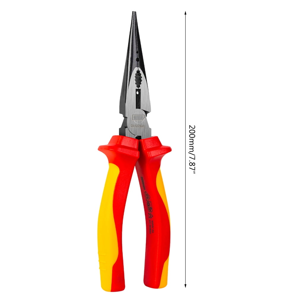 Zorvai Versatile 1000V Insulated Long Needle Nose Pliers for Precisions Tasks