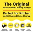 thumbnail image 4 of Tuff-Scrub Original Large Microfiber Scrub-N-Wipe Cleaning Sponge Pads, Non-Scratch Scouring & Wiping, Pack of 6, 4 of 6