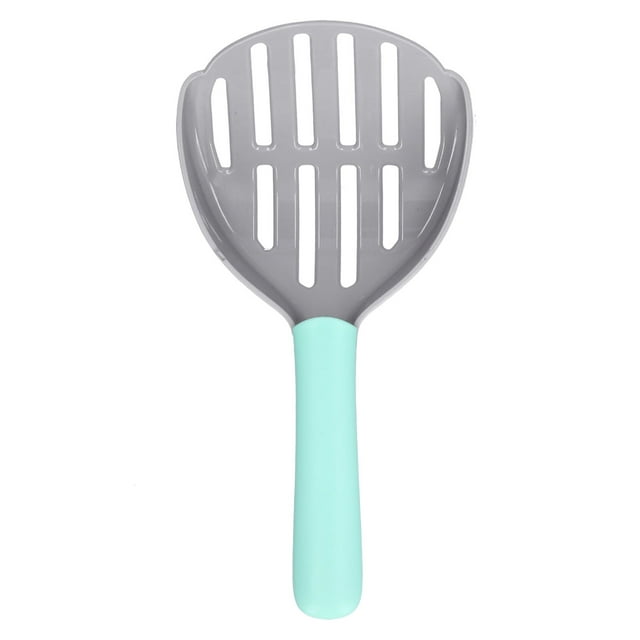 Pala para arena de gatos, pala profunda para excrementos de gatitos, limpiador de caja de arena para perros y gatos, pala de plástico para inodoro (gris y verde)