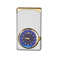 thumbnail image 3 of Creative Double Fire Switching Lighter, Metal Inflatable Windproof Blue Flame Lighter with Quartz Watch Metal Inflatable, for Husband, Brother, Father,Gradual Change Color, 3 of 3