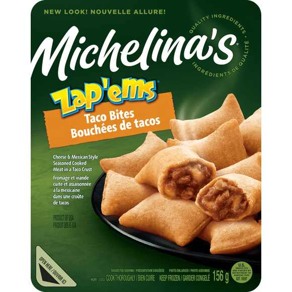 Michelina's Zap'ems Taco Bites, 156 g