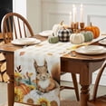 thumbnail image 3 of Fall Squirrel Table Runner, Autumn Thanksgiving Kitchen Dining Table Decoration for Home Party Decor 13x90 Inches, 3 of 9