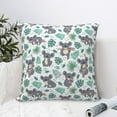 thumbnail image 4 of Pofeuu Bears and Tropical Leaves Print Double-sided plush pillowcase Square Throw Pillow Covers Pillows Cover for Living Room Bedroom Sofa Couch Cushion Cover（No pillow core）-22"x22", 4 of 7