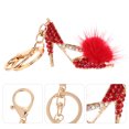 thumbnail image 3 of EeaseCA 1pc High-heeled Shoes Design Pendant Rhinestone King Ring Bag Hanging Decoration, 3 of 8