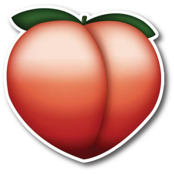 Magnet Me Up Peach Emoticon Magnet Decal, 5 Inch Round, Cute Self-Expression Decorative Magnet