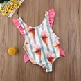 thumbnail image 2 of Aunavey Toddler Baby Girl One-Piece Swimsuit Watermelon Icecream Ruffle Swimwear Summer Bikini Bathing Suit, 2 of 8