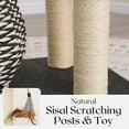 thumbnail image 5 of PetPals 49"H 4-Lvl Cat Tree with Handwoven Condo and Nest Bed, Sisal Scratching Posts, Black/white, 5 of 9