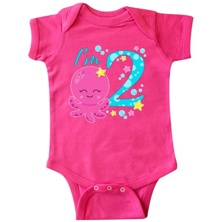 

Inktastic I m Two- cute octopus birthday Gift Baby Boy or Baby Girl Bodysuit