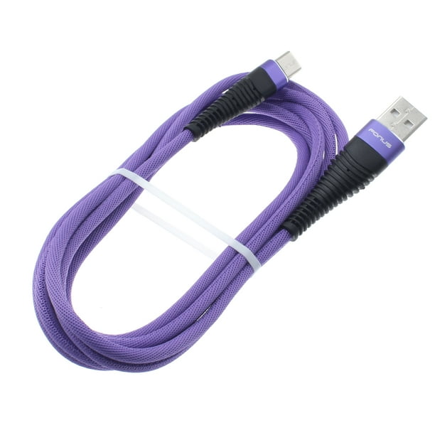 Moto G7 Power Purple 6ft USB Cable, TypeC Charger Cord